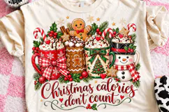 Funny Christmas Calories PNG Product Image 1
