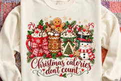 Funny Christmas Calories PNG Product Image 4