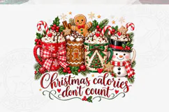 Funny Christmas Calories PNG Product Image 5
