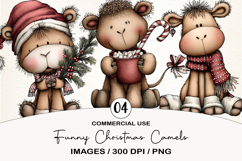 Funny Christmas Camels Clipart Product Image 1