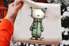 Funny Christmas Cat Clipart Product Image 2