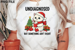 Funny Christmas Cat PNG Sublimation Art Product Image 2