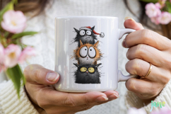 Funny Christmas Cats Clipart Product Image 3