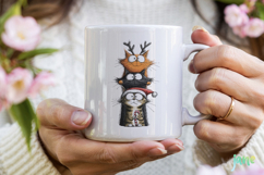 Funny Christmas Cats Clipart Product Image 3