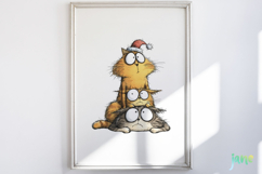 Funny Christmas Cats Clipart Product Image 5