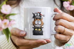 Funny Christmas Cats Sublimation Clipart Bundle Product Image 4