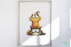 Funny Christmas Cats Clipart Product Image 5