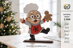 Funny Christmas Characters Bundle Laser Cut. Stand Decor SVG Product Image 7
