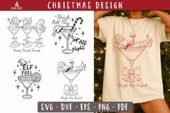 Funny Christmas Cocktail SVG Holiday party Drink 