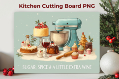 Funny Wine Christmas Cutting Board, Christmas Cutting Board Product Image 1