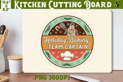 Kitchen Cutting Board | Funny retro Christmas Cutting Board Product Image 1
