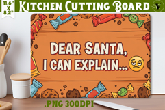 Kitchen Cutting Board | Funny retro Christmas Cutting Board Product Image 1