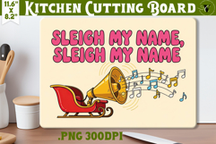 Kitchen Cutting Board | Funny retro Christmas Cutting Board Product Image 1