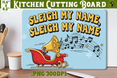 Kitchen Cutting Board | Funny retro Christmas Cutting Board Product Image 1
