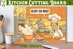Kitchen Cutting Board | Funny retro Christmas Cutting Board Product Image 1