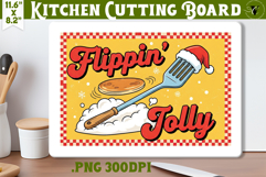 Kitchen Cutting Board | Funny retro Christmas Cutting Board Product Image 1