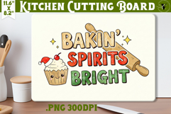 Kitchen Cutting Board | Funny retro Christmas Cutting Board Product Image 1