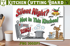 Kitchen Cutting Board | Funny retro Christmas Cutting Board Product Image 1