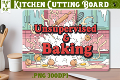 Kitchen Cutting Board | Funny retro Christmas Cutting Board Product Image 1
