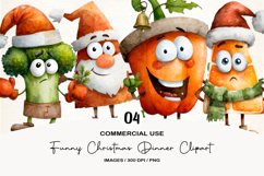 funny-Christmas-dinner-clipart Product Image 1