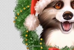Funny Christmas Dog Clipart PNG Product Image 2