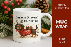 Funny Dachshund Christmas Mug, Funny christmas mug Product Image 1