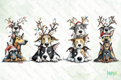 Funny Christmas Dogs Clipart Product Image 1