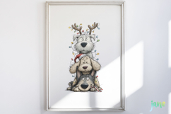 Funny Christmas Dogs Clipart Product Image 5
