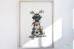 Funny Christmas Dogs Clipart Product Image 5