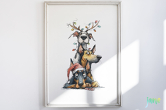 Funny Christmas Dogs Hand Drawn Clipart Bundle Product Image 5