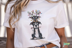 Funny Christmas Dogs Hand Drawn Clipart Bundle Product Image 2