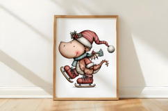 Funny Christmas Dragon Clipart Sublimation Product Image 3