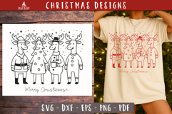 Funny Christmas elk SVG design Merry Christmoose