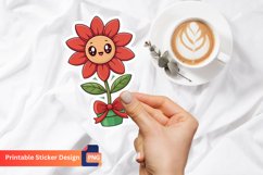 Funny Christmas Flower Sticker, Christmas Floral Art Product Image 1