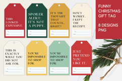 funny christmas gift tag, sarcastic christmas tag, Product Image 1