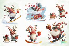 Funny Christmas Gnome Clipart Product Image 3
