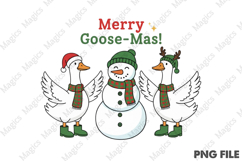 Funny Christmas Goose PNG Product Image 1