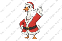 Funny Christmas Goose Santa Goose PNG Product Image 1