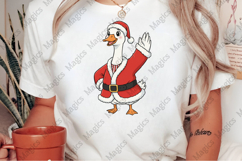 Funny Christmas Goose Santa Goose PNG Product Image 2