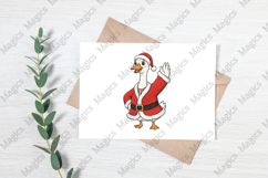 Funny Christmas Goose Santa Goose PNG Product Image 3