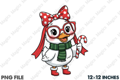 Funny Christmas Goose Sublimation PNG Product Image 1