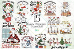 Funny Christmas Goose SVG Sublimation Product Image 1