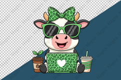 Funny Christmas Highland Cow Png Product Image 4