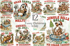 Funny Christmas In July Clipart Product Image 1