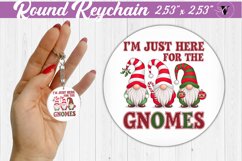 Round Keychain | Christmas | Funny Gnomes Product Image 1