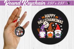 Round Keychain | Christmas | Funny Gnomes Product Image 1
