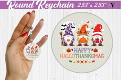 Round Keychain | Christmas | Funny Gnomes Product Image 1