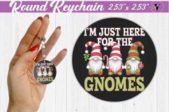 Round Keychain | Christmas | Funny Gnomes Product Image 1