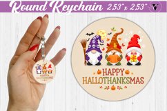 Round Keychain | Christmas | Funny Gnomes Product Image 1