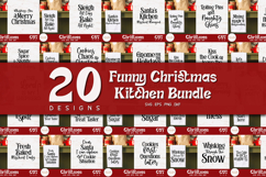 Funny Christmas Kitchen SVG Bundle designs being used as Trendy Christmas kitchen towels print